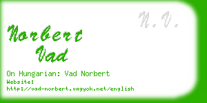 norbert vad business card